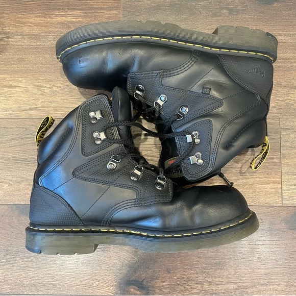 Dr. Martens Men's Earlstoke Black Steel Toe Work Boots Size 13 - Picture 7 of 16